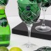 Taça Cristal Lapidado 33 P/água Verde Escuro 400ml