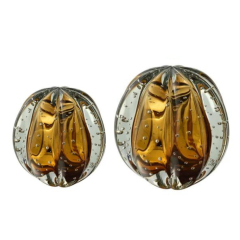 Kit 2 Esferas de Murano P e M Senna Garnet