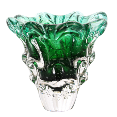 Vaso Murano Huaraz Verde Folha