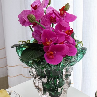 Vaso Murano Huaraz Verde Folha