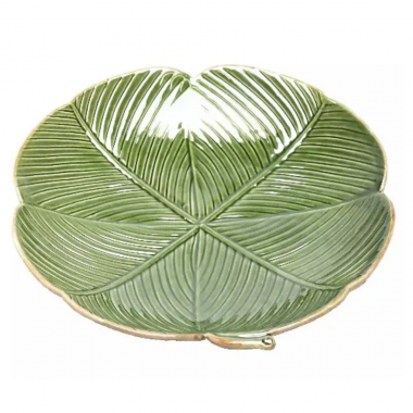 Travessa Cerâmica Leaf Verde