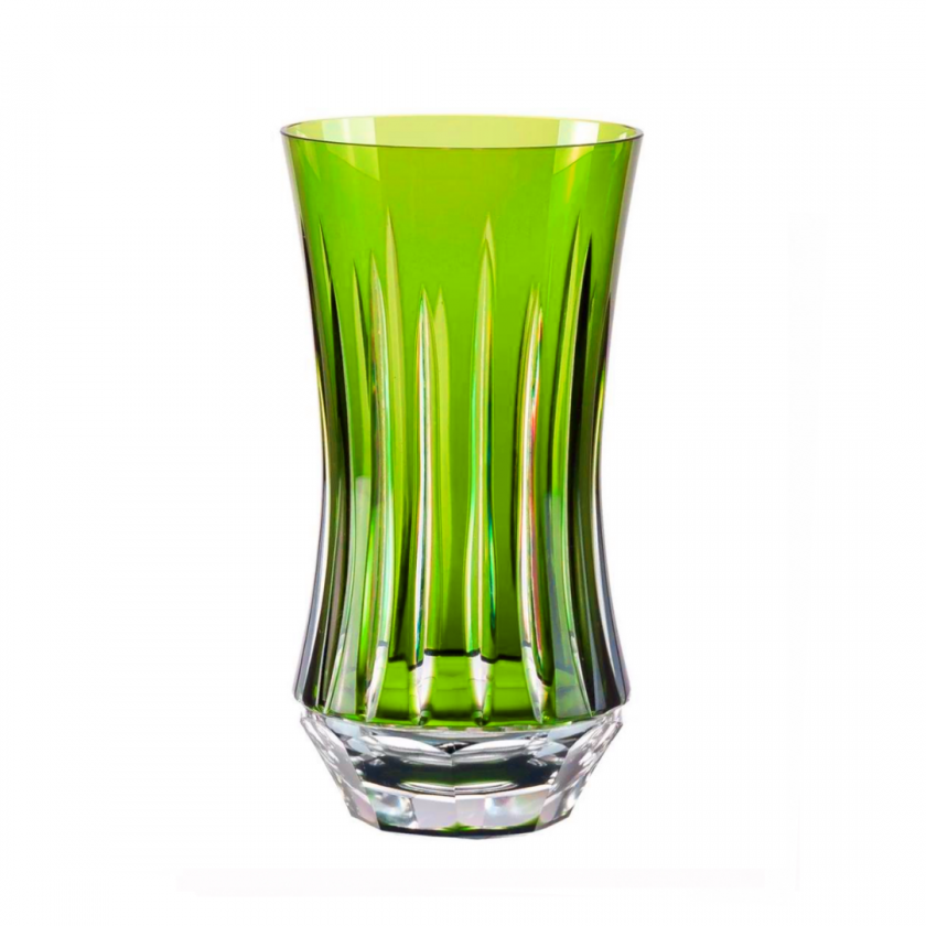 Copo Cristal Lapidado Long Drink Verde Claro 400ml Copo Cristal Lapidado Long Drink Verde Claro 400ml