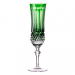 Taça Cristal Lapidado P/Champagne Mozart 69 Verde Escuro 210ml