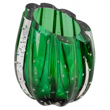 Vaso Murano Marselha G Verde Folha