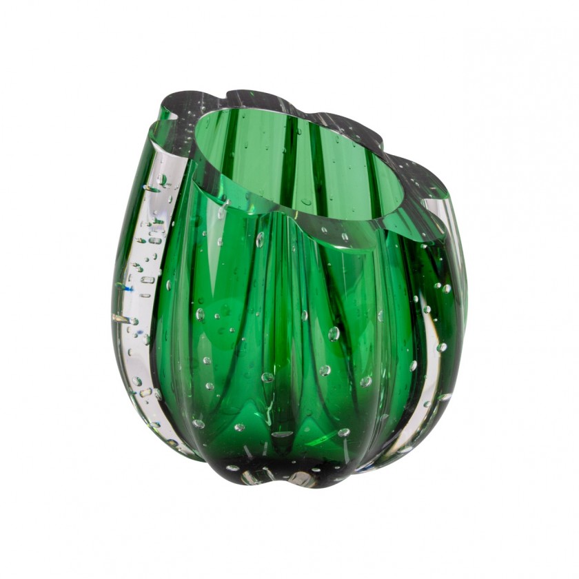 Vaso Murano Marselha P Verde Folha Vaso Murano Marselha P Verde Folha