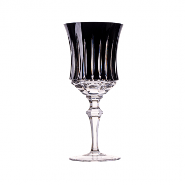 Taça Cristal Lapidado 66 P/Vinho Tinto Preto 300ml