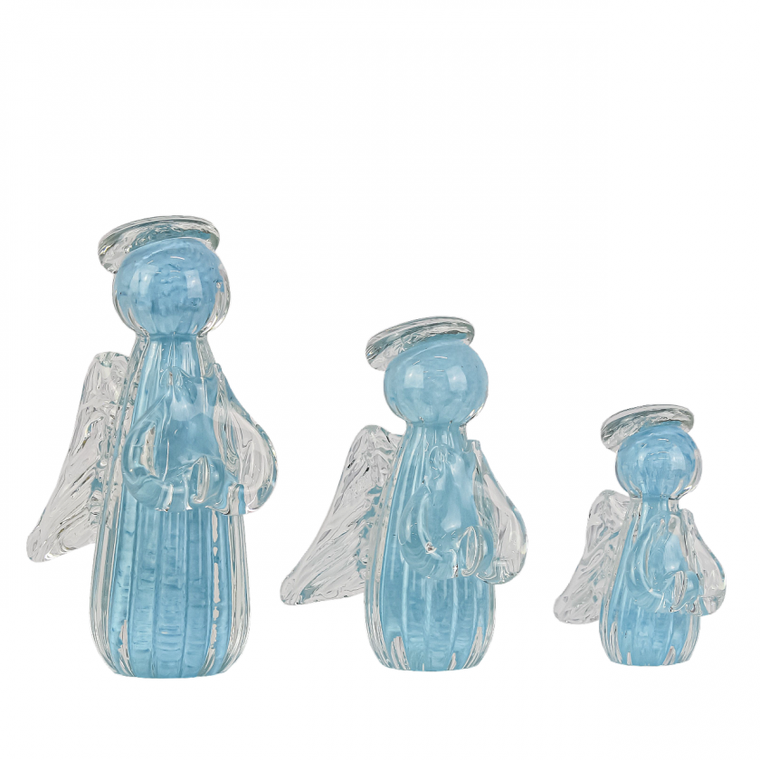 Kit 3 Anjos Murano Amazonita Kit 3 Anjos Murano Amazonita