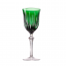Taça Cristal Lapidado 66 água Verde Escuro 460ml