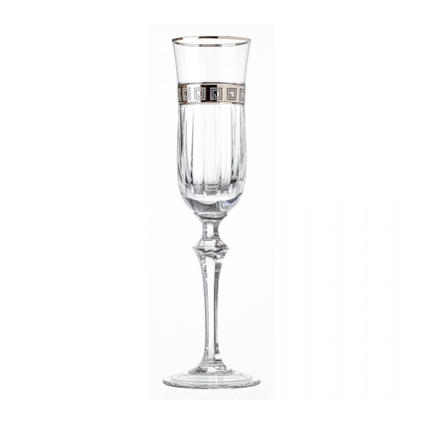 Taça de Cristal Lapidado P/Champagne Série Ouro 250ml Taça de Cristal Lapidado P/Champagne Série Ouro 250ml