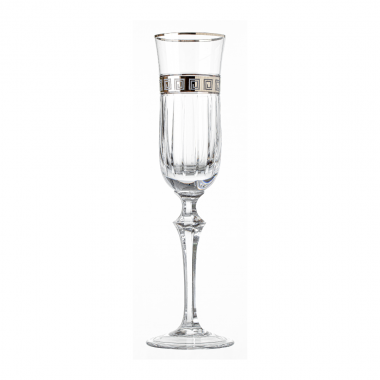 Taça de Cristal Lapidado P/Champagne Série Ouro 250ml