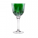 Taça de Cristal Lapidado 66 P/Vinho Tinto Verde Escuro