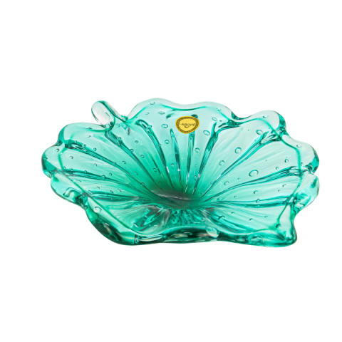 Porta Objetos Murano Folha Verde Folha