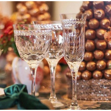 Taça Cristal Lapidado 17 P/Champagne Incolor Mozart 190ml