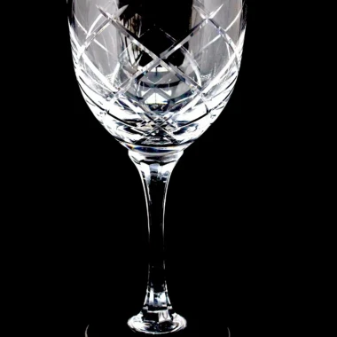 Kit 6 Taças Cristal Lapidado 33 P/Vinho Tinto Incolor 370ml
