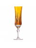 Taça Cristal Lapidado 66 P/Champagne Amarelo 210ml