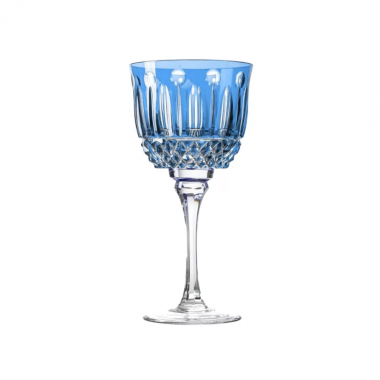 Taça Cristal Lapidado 69 P/Vinho Tinto Azul Claro Mozart 300ml