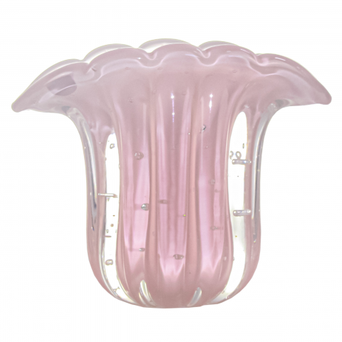 Vaso Murano Hallein Jade Rosa