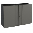 Armário Multiuso Aço Aéreo Multibox Cinza/Preto - Telasul