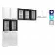 Cozinha de Aço Compacta Topázio 3 Peças Branco/Preto - Telasul