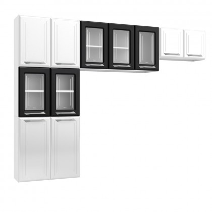 Cozinha de Aço Compacta Topázio 3 Peças Branco/Preto - Telasul