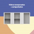 Armário de Cozinha de Aço Aéreo Triplo Topázio Branco - Telasul