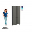 Armário Multiuso Aço Multibox Cinza/Preto - Telasul