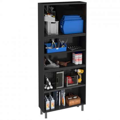 Armário Multiuso Aço Multibox Cinza/Preto - Telasul