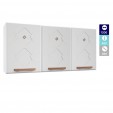 Armário de Cozinha de Aço Aéreo Triplo Médio Mirage New Branco - Telasul