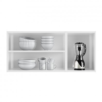 Armário de Cozinha de Aço Aéreo Triplo Médio Mirage New Branco - Telasul