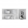 Armário de Cozinha de Aço Aéreo Triplo Médio Mirage New Branco - Telasul