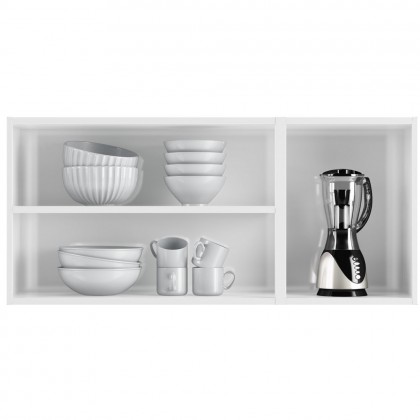 Armário de Cozinha de Aço Aéreo Triplo Médio Mirage New Branco - Telasul
