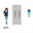 Paneleiro Duplo de Aço C/ Vidro Mirage New Branco - Telasul