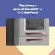 Paneleiro Duplo de Aço C/ Vidro Mirage New Branco - Telasul