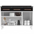 Balcão de Cozinha de Aço Triplo Mirage New C/ Tampo Branco/Preto - Telasul