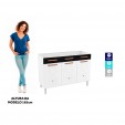 Balcão de Cozinha de Aço Triplo Mirage New S/ Tampo P/ Pia Branco/Preto - Telasul