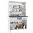 Armário de Cozinha de Aço Kit Triplo Topázio Smart Branco - Telasul