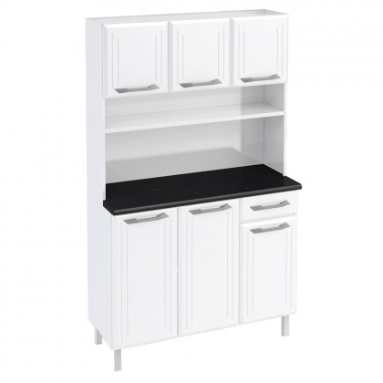 Armário de Cozinha de Aço Kit Triplo Topázio Smart Branco - Telasul