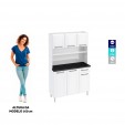 Armário de Cozinha de Aço Kit Triplo Topázio Smart Branco - Telasul