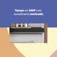 Armário de Cozinha de Aço Kit Triplo Topázio Smart Branco - Telasul