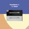 Armário de Cozinha de Aço Kit Triplo Topázio Smart Branco/Preto - Telasul