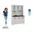 Armário de Cozinha de Aço Kit Triplo Mirage New Branco - Telasul