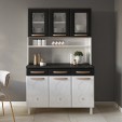 Armário de Cozinha de Aço Kit Triplo Mirage New Branco/Preto - Telasul