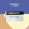 Paneleiro Duplo de Aço Topázio Branco/Preto - Telasul
