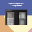 Paneleiro Duplo de Aço Topázio Branco/Preto - Telasul