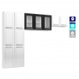 Cozinha de Aço Compacta Topázio 3 Peças Branco/Preto - Telasul