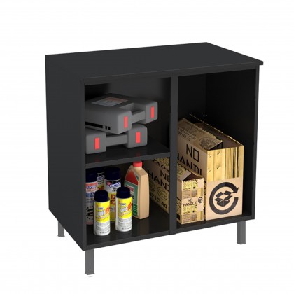 Balcão Multiuso Aço Multibox Cinza/Preto - Telasul