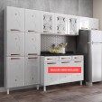 Cozinha de Aço Compacta Mirage New 3 Vidros 3 Peças Branco - Telasul