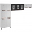 Cozinha de Aço Compacta Mirage New 3 Vidros 3 Peças Branco/Preto - Telasul