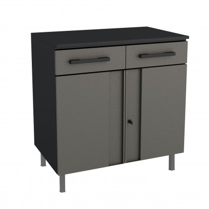Balcão Multiuso Aço Multibox Cinza/Preto - Telasul