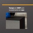 Balcão Multiuso Aço Multibox Cinza/Preto - Telasul